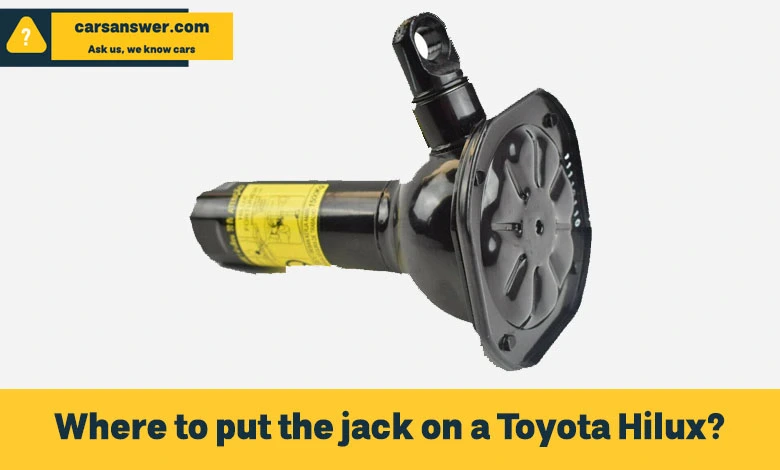 Where to put the jack on a Toyota Hilux?